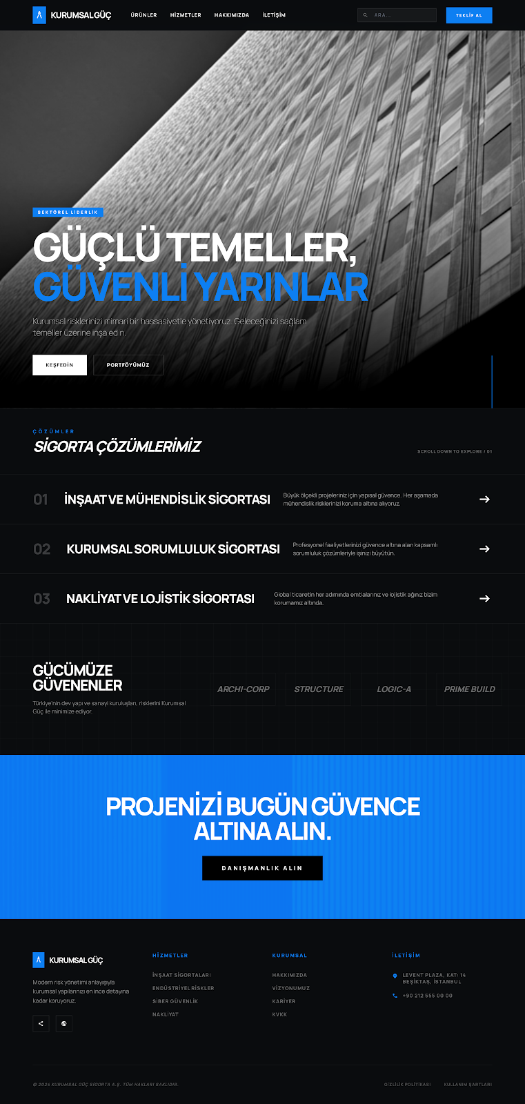 Kurumsal Güç Sigorta Anasayfa Variant 3