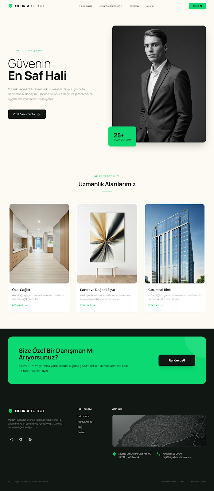 Modern Classy Sigorta Anasayfa Variant 2