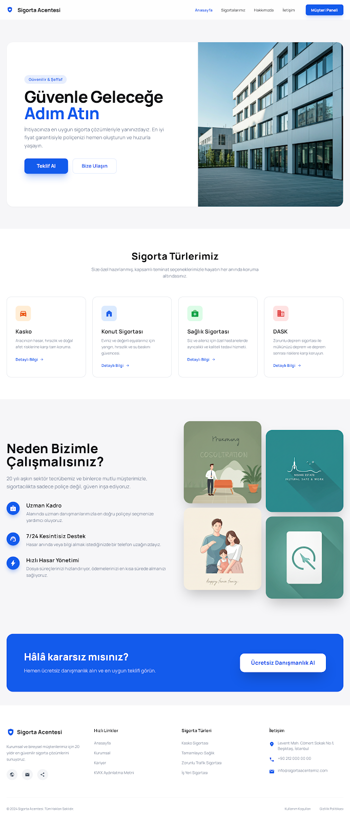 Sigorta Acentesi Anasayfa Variant 1